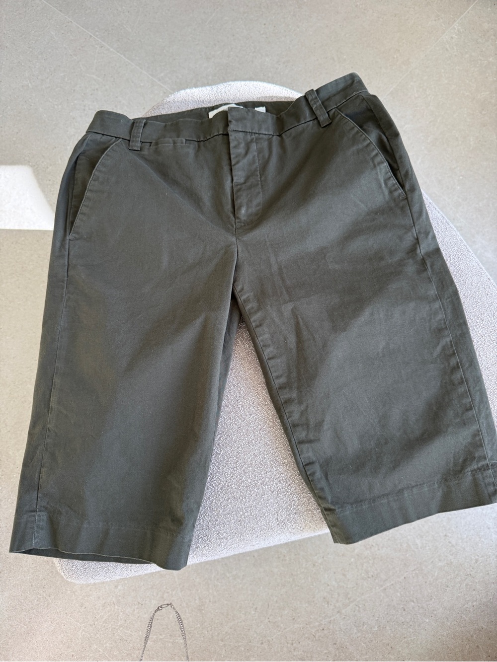 Vince Olive Utility Cotton Shorts